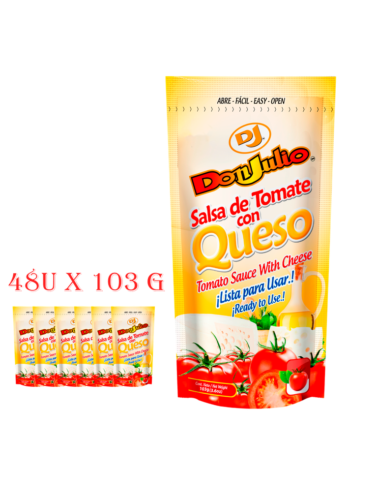 Salsa de Tomate con Queso Caja 48 x 103 G