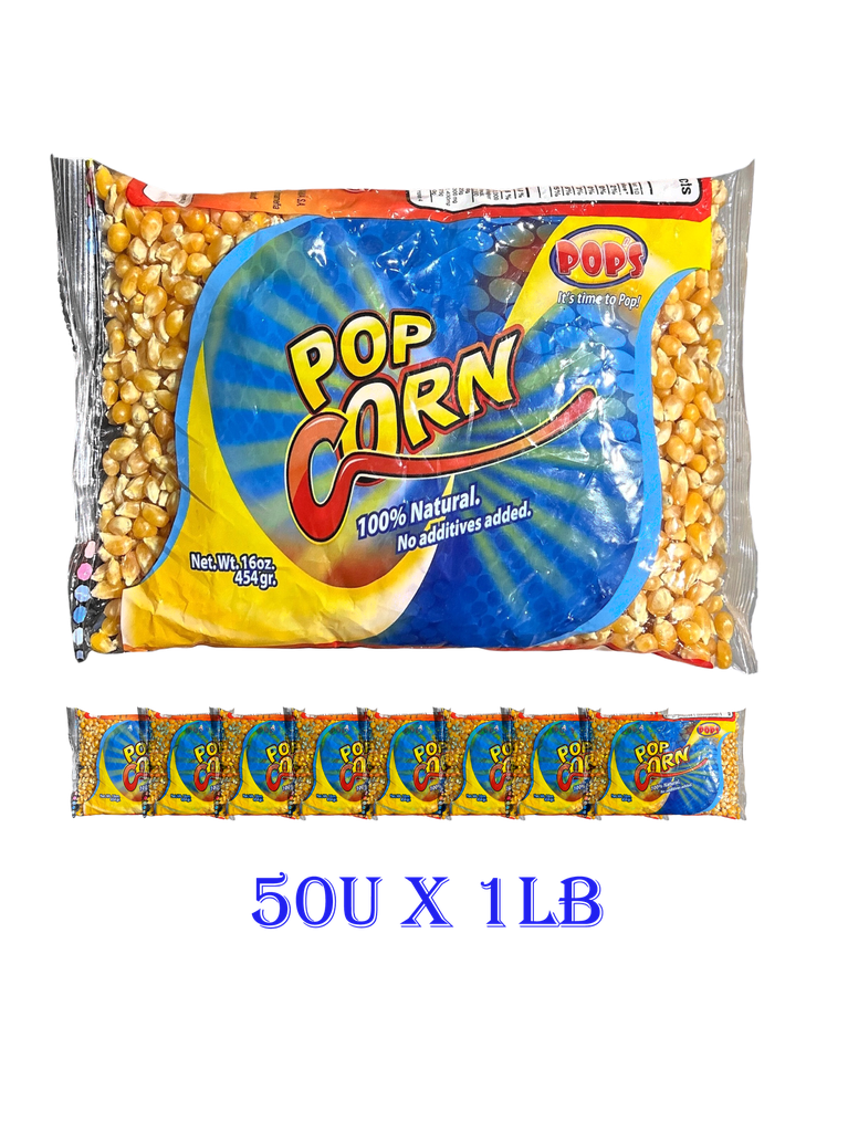 Palomitas de maíz Pop's 1 libra Caja 50 unidades