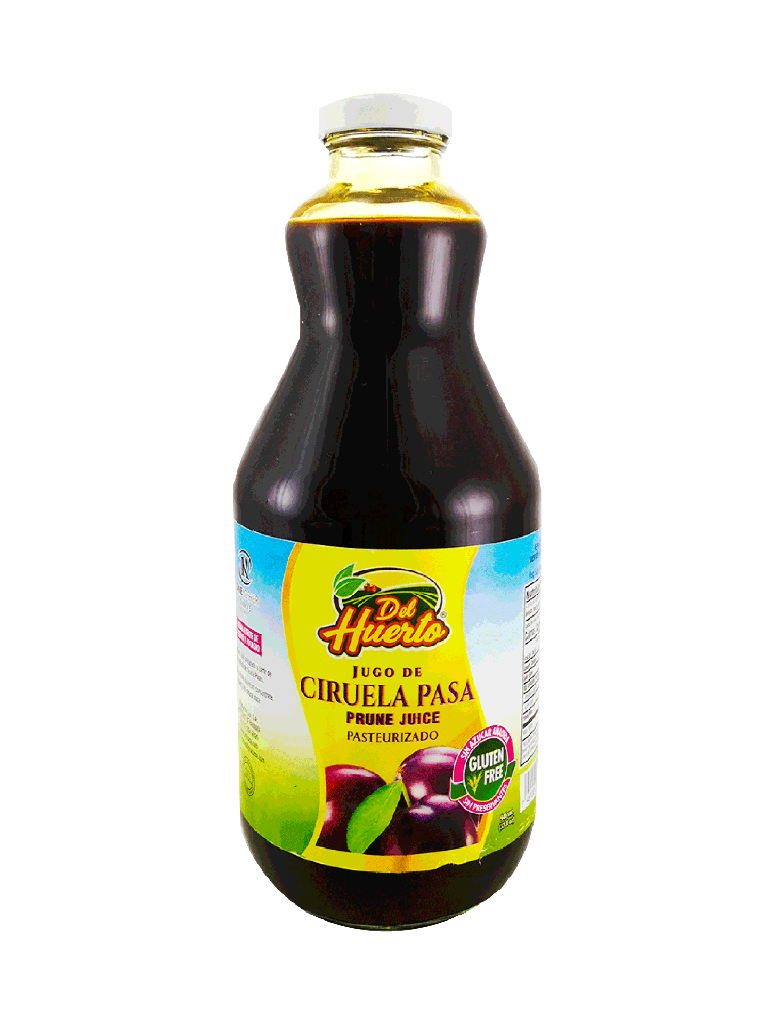 Jugo De Ciruela Pasa Glass DEL HUERTO 12 x 946 mL 32 oz