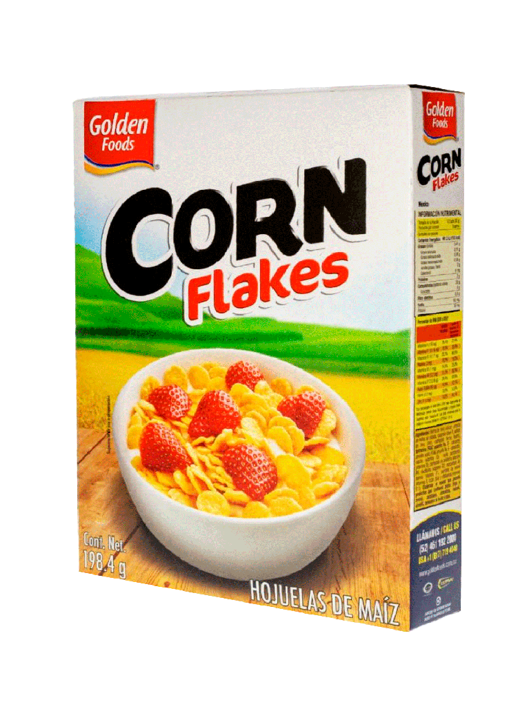 Copos de maíz GOLDEN FOOD 12 x 198,4 g