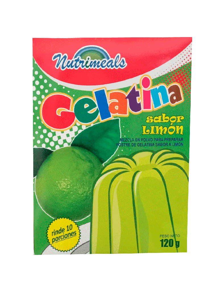 Lemon Flavored Gelatin NUTRIMEALS 120 g