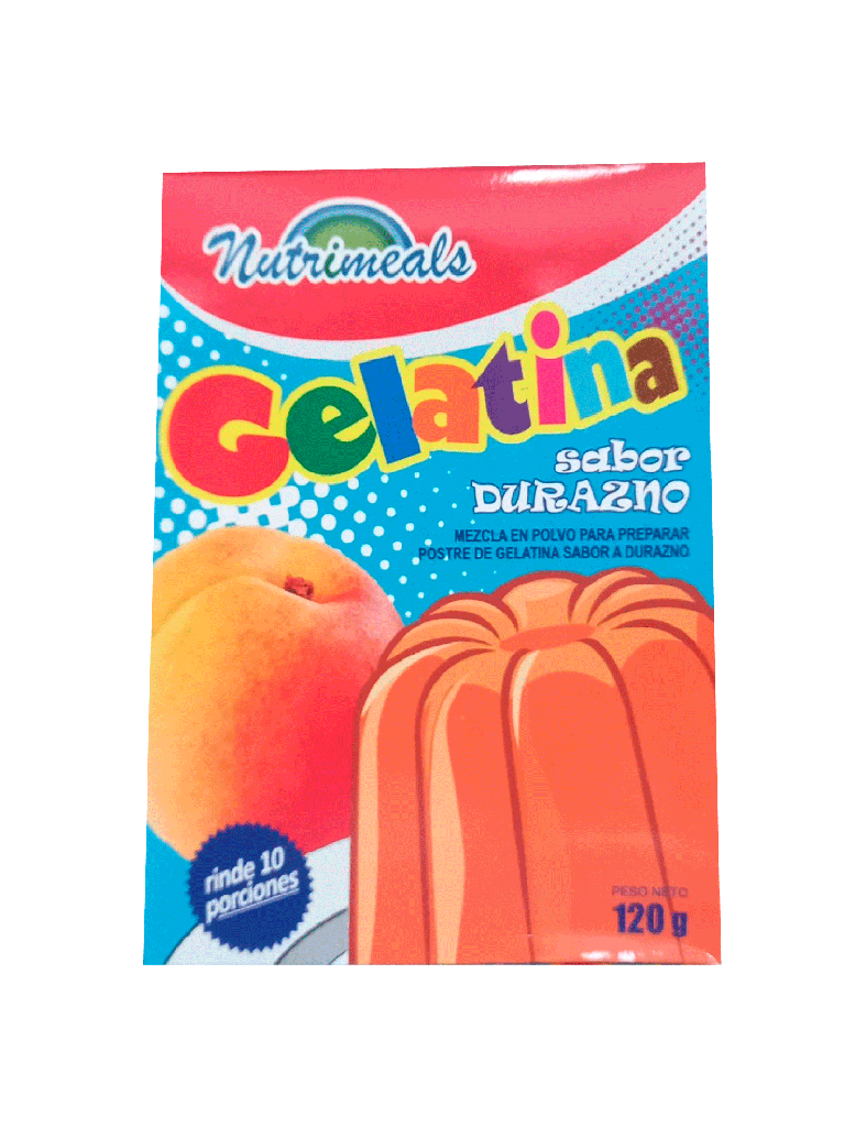 Gelatina Sabor Durazno NUTRIMEALS 48 x 120 g