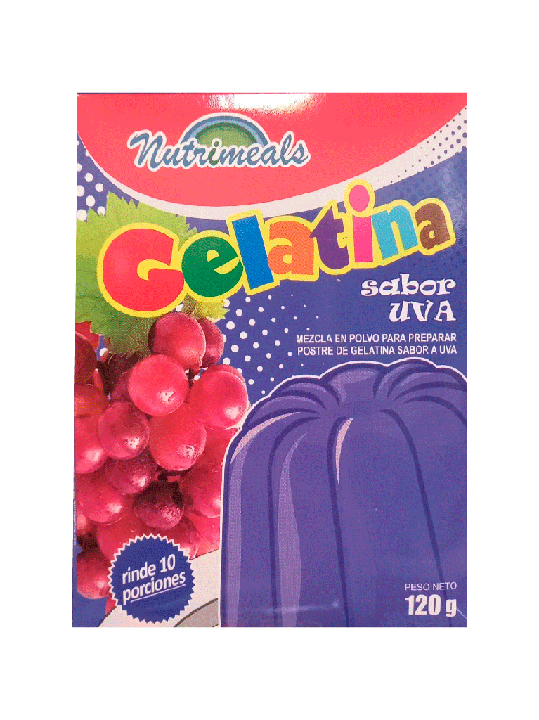 Gelatina Sabor Uva NUTRIMEALS 48 x 120 g 