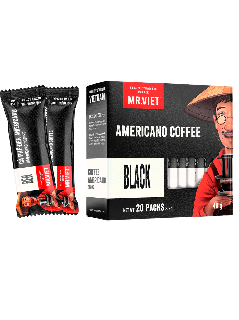 Café Instantáneo Negro Premium MR. VIET 6 x 6 x 40 g 20 sobres x 2 g