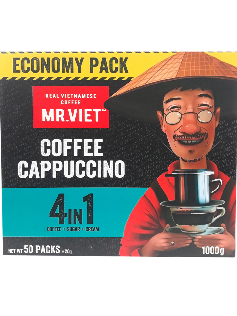 Café Instantáneo 4 en 1 Cappuccino Familiar MR. VIET 8x1kg 50 sobres x 20 g