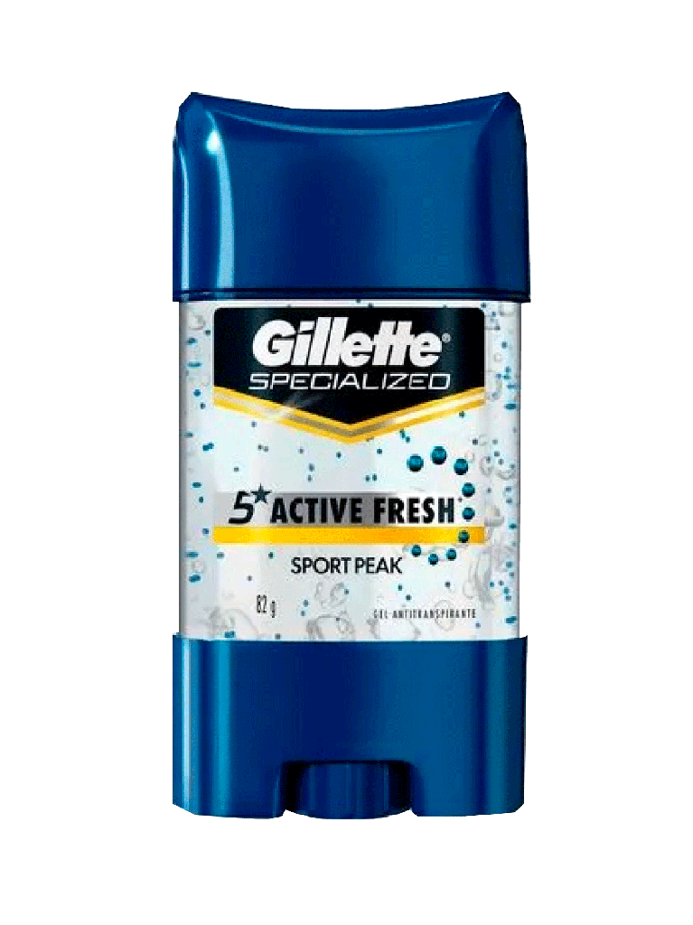 Gel Antitranspirante Active Fresh Sport Peak GILLETTE 12 x 82 g