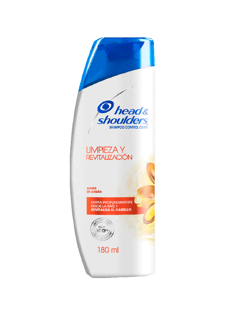 Shampoo Anticaspa con Aceite de Argán HEAD SHOULDER 12 x 180 mL 