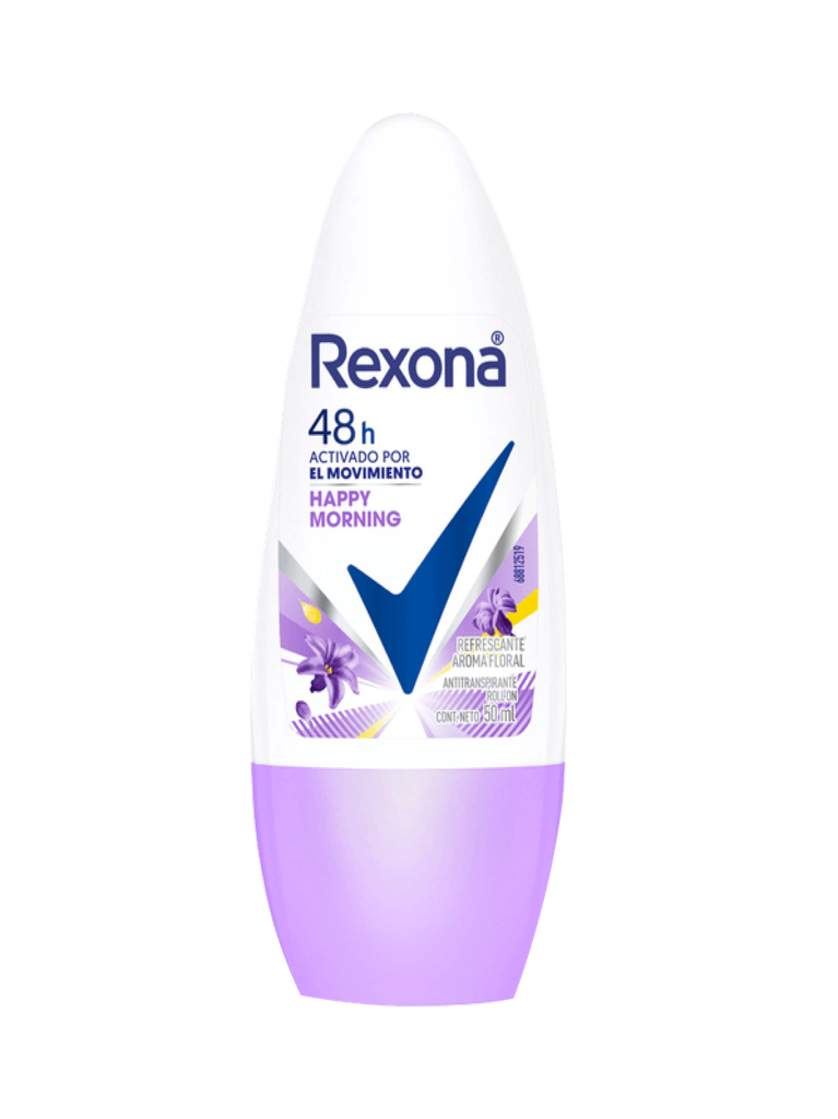 Desodorante Roll on Happy Morning REXONA 12 x 50 mL