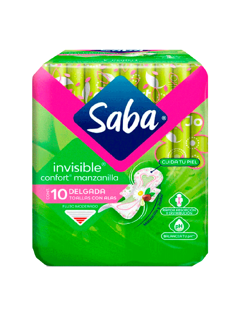 Toallas Higiéncas Con Alas Confort Delgado SABA  10