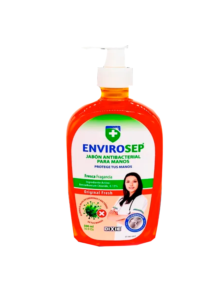 Jabón Antiséptico para Manos Fresh ENVIROSEP 12 x 250 mL 8.4 oz 