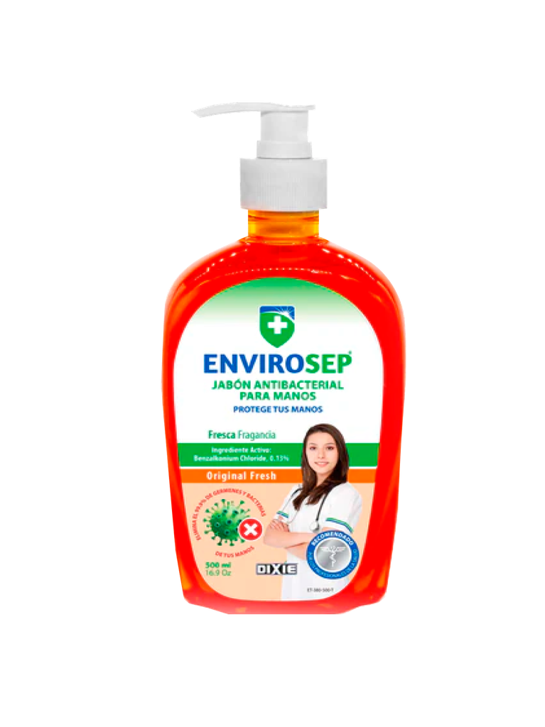 Jabón Antiséptico para Manos Fresh ENVIROSEP 500 mL 16.9 oz 