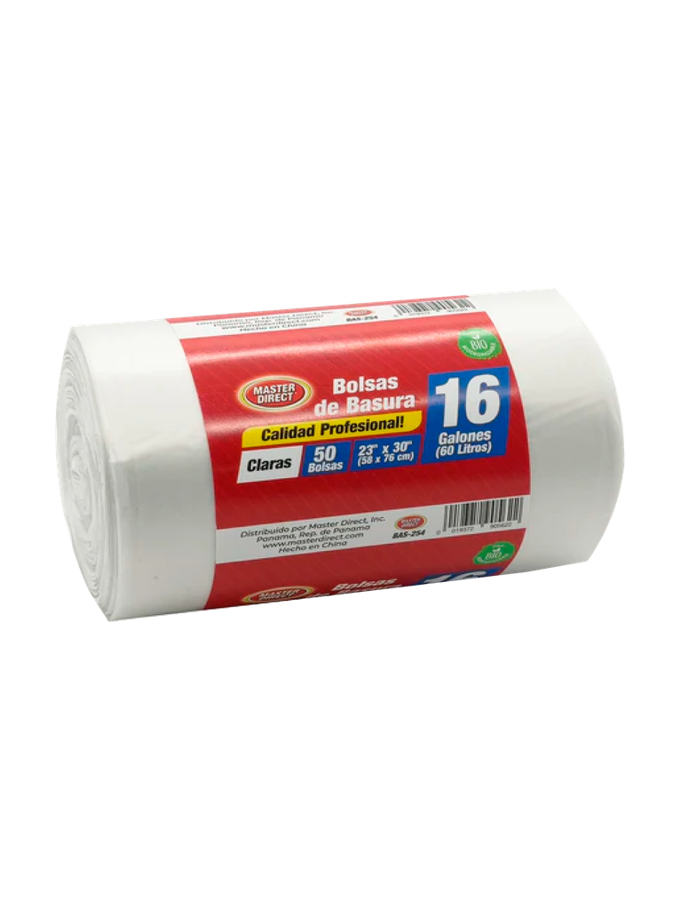 Bolsas de Basura Biodegradables en Rollos MASTERDIRECT 23" x 30" 16 gls 60 L