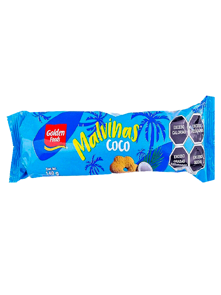 Galletas Malvinas Coco  GOLDEN FOODS 20 x 140 g