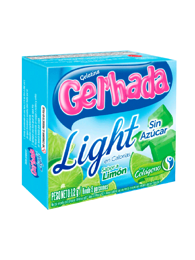 Gelatina Light Limón GEL’HADA 48 x 12 g