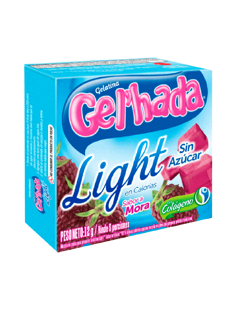 Light Blackberry Gelatin GEL’HADA 48 x 12 g