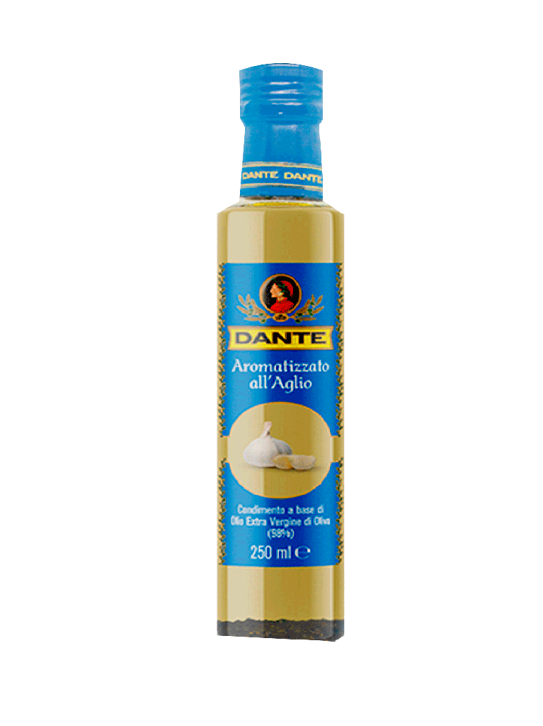 Aceite de Oliva Extra Virgen AL AGLIO Aromatizado con Ajo 6 x 250 g