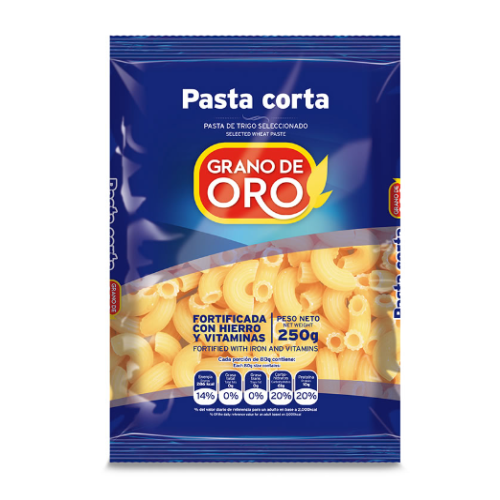 Striped Elbow Bag GRANO DE ORO 20 x 250 g